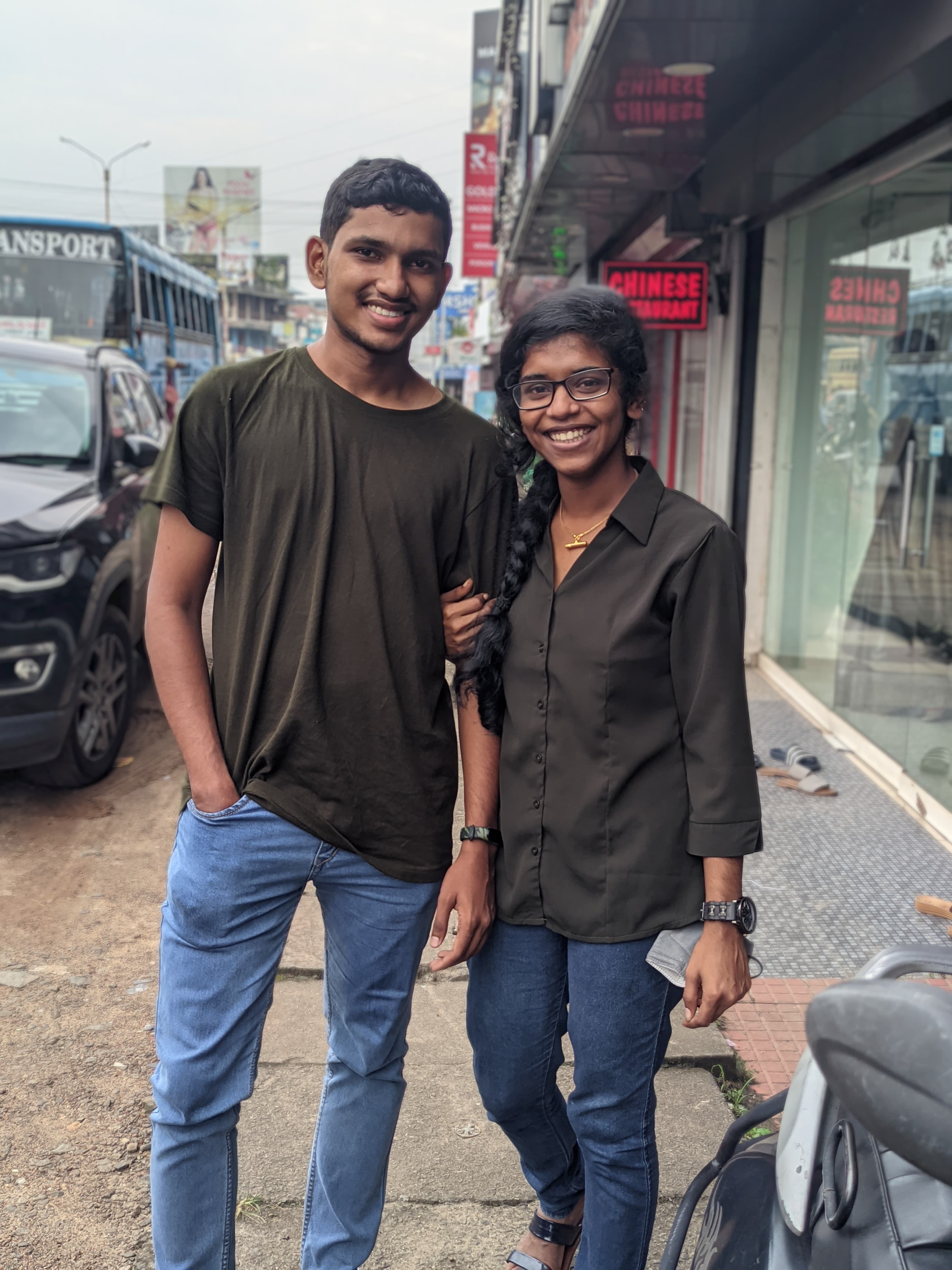 Group selfie outdoors